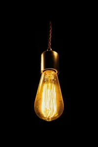 Altın Duylu Edison Sarkıt Lamba