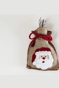 Noel Baba Desenli Jüt Kese
