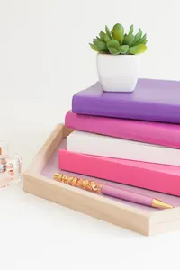 Pembe Lila Ciltli Defter Seti