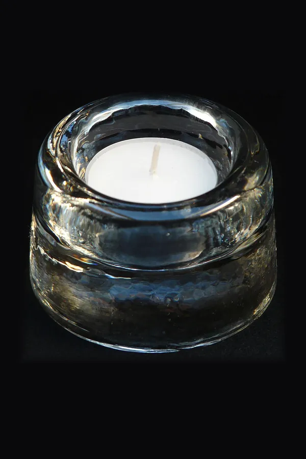 Şeffaf Kalın Cam Tealight Mumluk